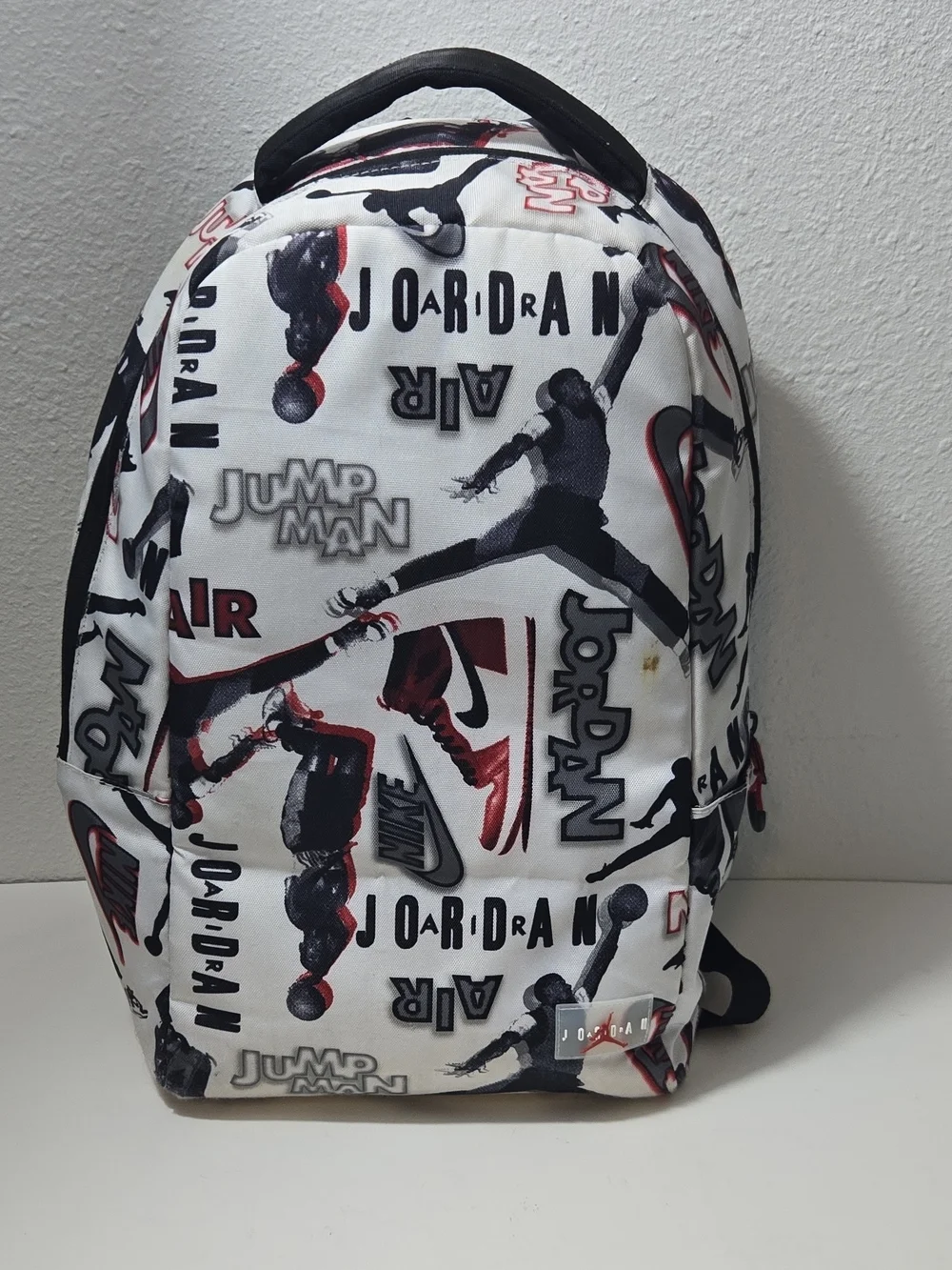 Jordan White, Black and Red Jumpman Logo Backpack